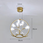 Branch Iron Black Gold Chandelier for Living Room Bedroom Kitchen Hallway