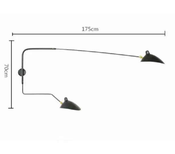 Black Swing Arm Chandelier | Loft Industrial Adjustable Lighting Fixture