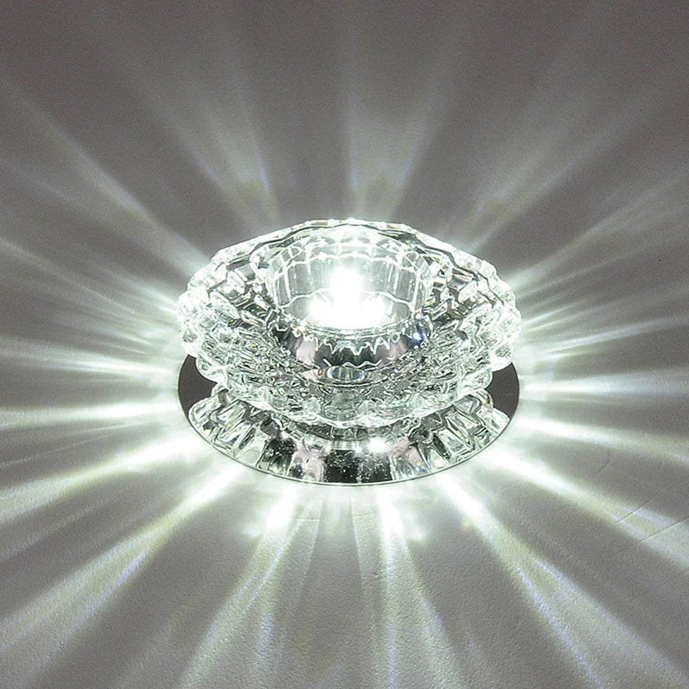 Modern Crystal Ceiling Lights for Elegant Living Room and Corridor Lighting
