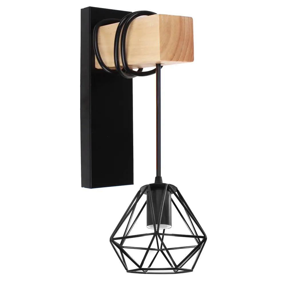Nordic Wood Wall Lights Retro Adjustable Wall-mounted Bar Bedside Lighting by Afralia™