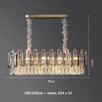 Gray/Clear Crystal K9 LED Pendant Lamp for Modern Luxury Living Room