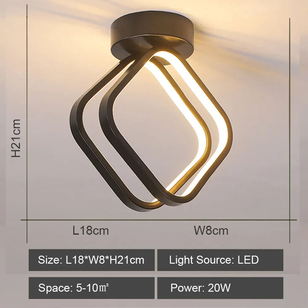 Modern LED Ceiling Lamp for Indoor Lighting Minimalist Chandelier