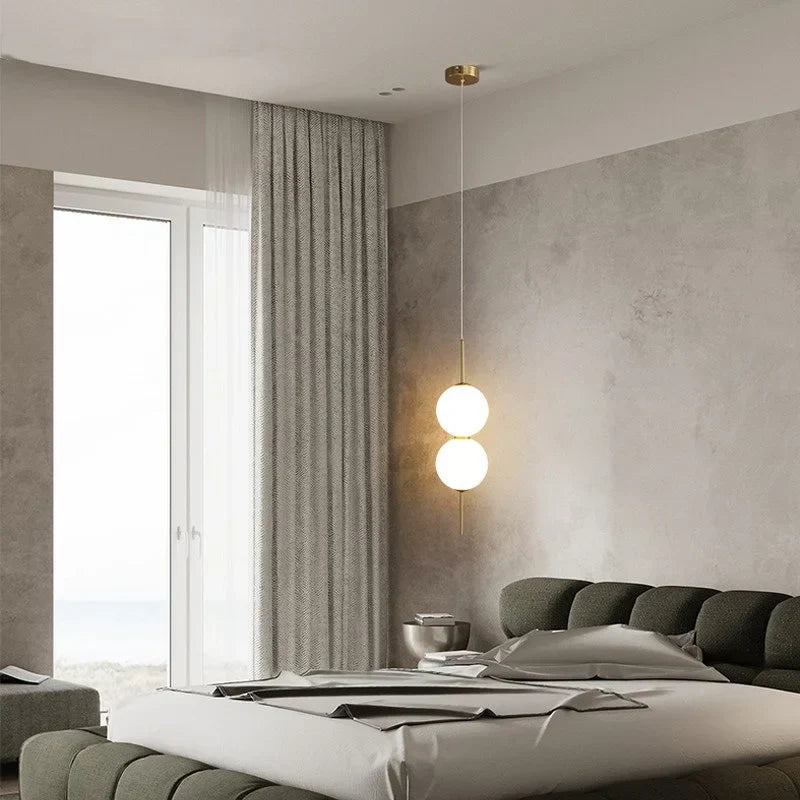 Glass Ball LED Pendant Lamps - Warm Milky White Hanging Lights