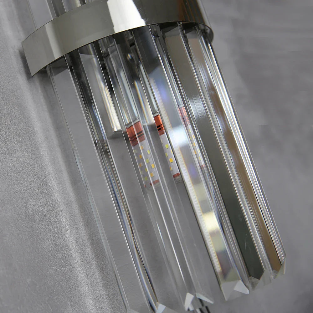 Modern Gold Crystal Wall Sconce LED Light for Living Room Bedroom Decor