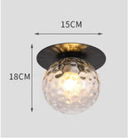 Glass Ball Ceiling Light Fixture for Bedroom Hallway Stairs - Home Lighting