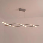 Modern Aluminum Pendant Chandelier in Black/Gold/White for Office Dining Room Decor