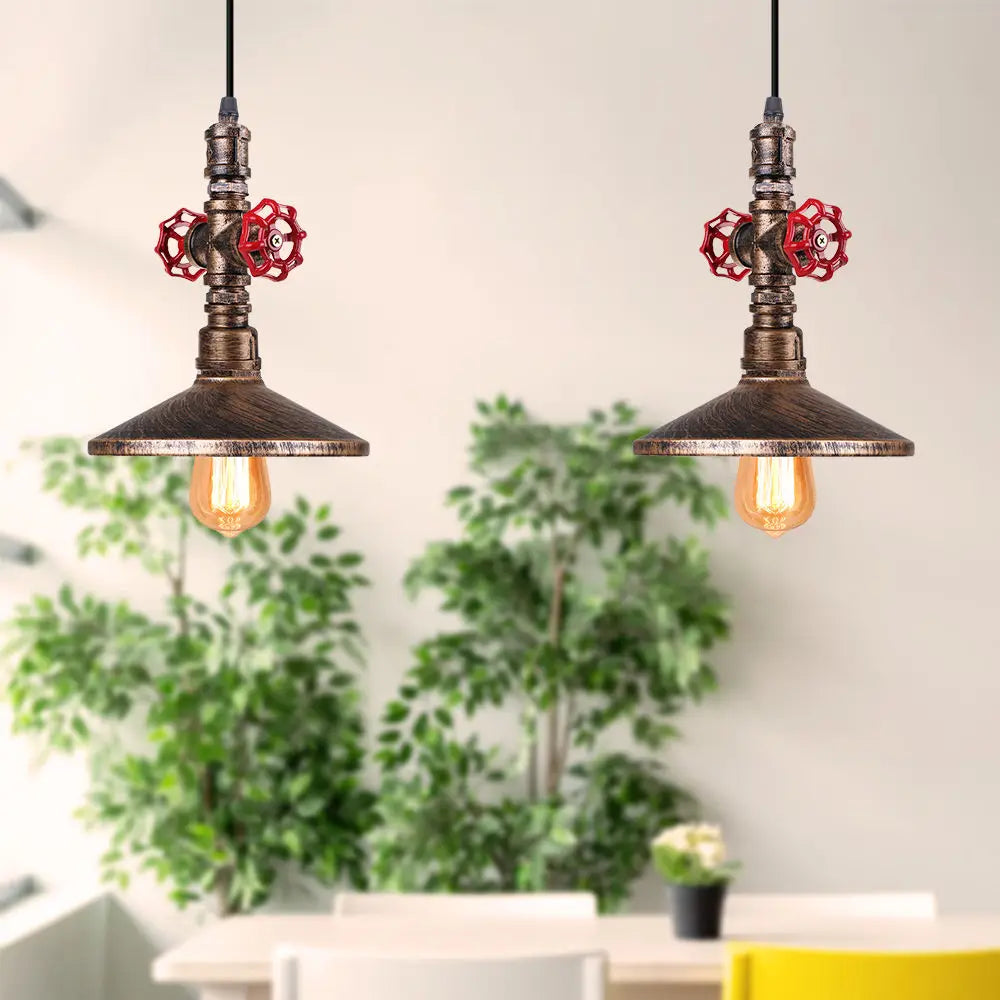 Industrial Retro Pendant Light Fixture Water Pipe Lamp for Kitchen and Home Decor