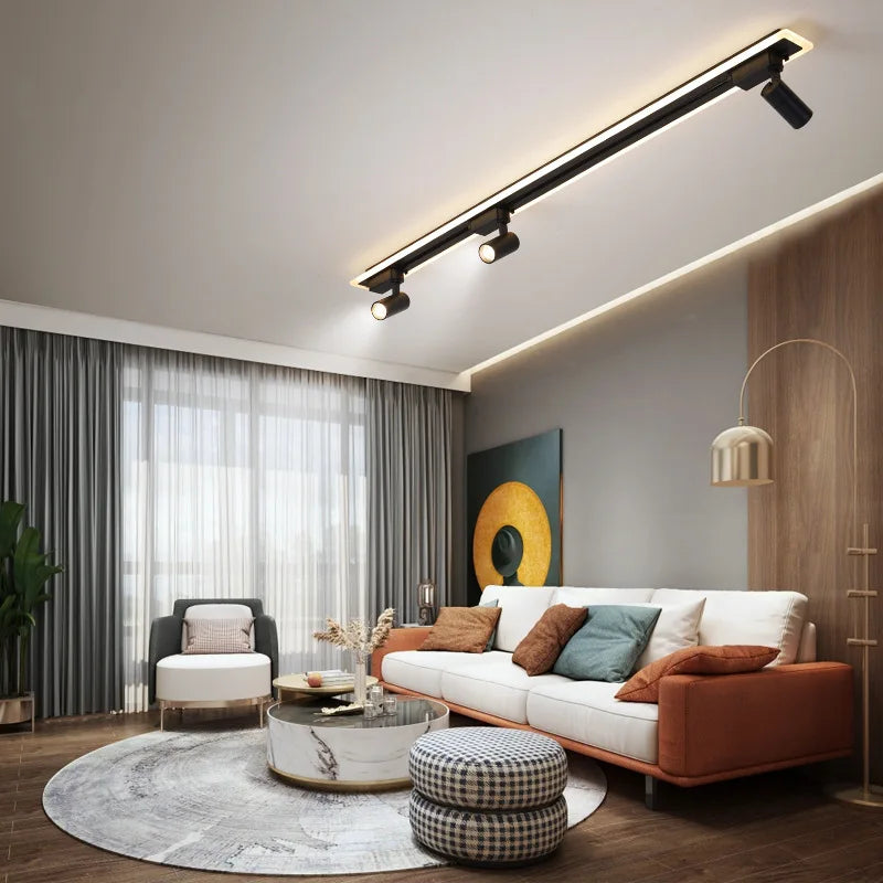 Modern Vintage Iron Ceiling Spotlights for Living Room Study & Wardrobe. Enhance your Space with Track Lighting.