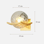 Moon Glass Wall Lamp for Bedroom Decoration - LED Night Light Fixtures