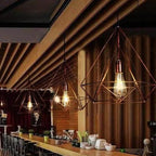 Vintage Industrial Loft Cage Pendant Light for Kitchen Island Living Room