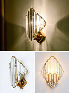 Crystal Wall Lamp: Modern Sconce Light Fixture for Luxury Living Room, Bedroom, Hotel Hallway