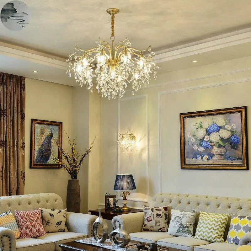 Crystal LED Chandelier: Luxury Indoor Lighting for Home, Kitchen, Living Room