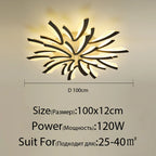 Modern LED Ceiling Chandelier for Home Living Room Bedroom Dining, Remote Control Lighting Fixtures