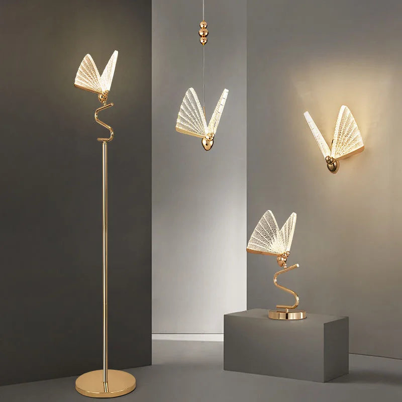 Butterfly Pendant Lamps: Modern Luxury Staircase Bedroom Decor Fixtures