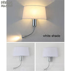 LED Industrial Gooseneck Wall Sconce for Bedroom Reading and Hotel