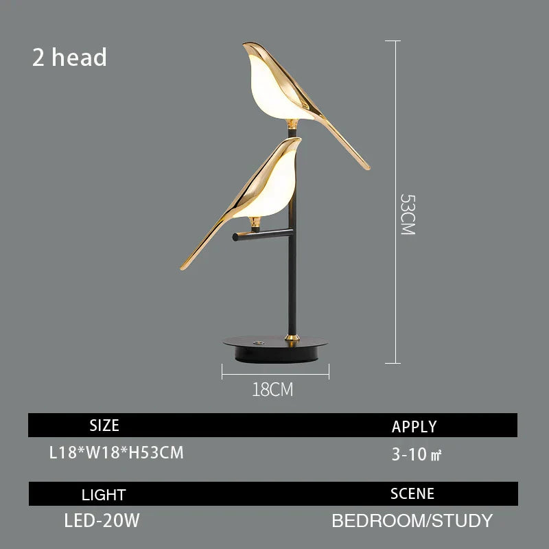 Luxury Bird Floor Lamp: Postmodern LED Golden Garden Study Living Room Lighting
