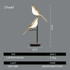 Luxury Bird Floor Lamp: Postmodern LED Golden Garden Study Living Room Lighting