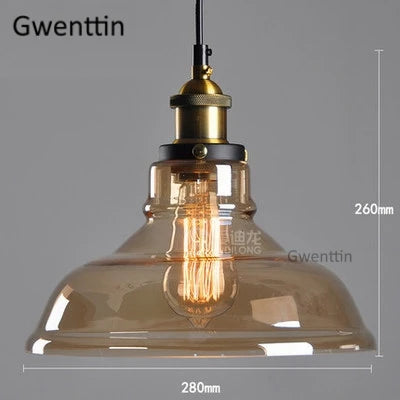 Industrial Glass Pendant Light for Modern Home Decor