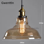 Industrial Glass Pendant Light for Modern Home Decor
