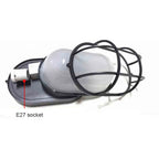 Black Bulkhead Wall Lantern Exterior Wall Light - Security Sconce for Porch & Patio