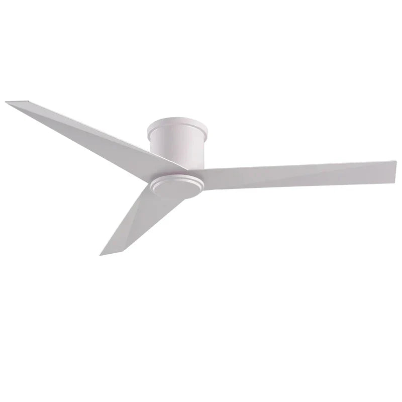 Modern Low Floor Aluminum Blade Ceiling Fan with Remote Control, No Light