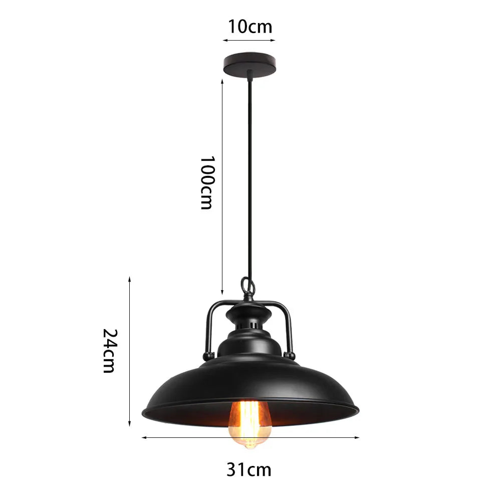 Loft Pendant Light Iron Chanderlier LED E27 Bar Living Room Decor