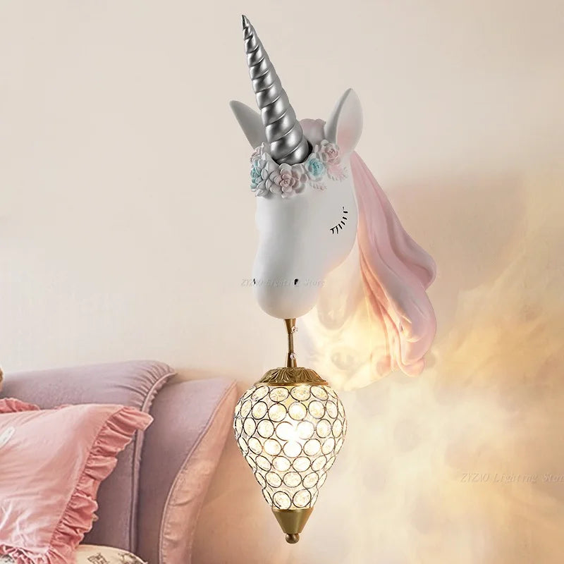 Unicorn Wall Lamp for Children's Room Decor