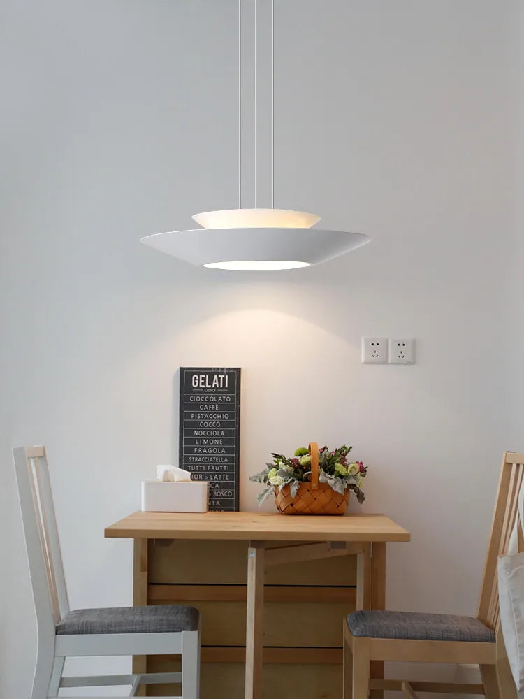 Round LED Chandelier: Modern Nordic Minimalist Dining Room Lamp for Living Room