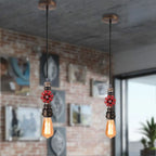Industrial Iron Water Pipe Pendant Light - Retro E27 LED Hanging Lamp