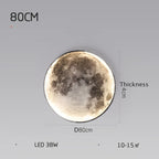 LED Moon Wall Lamp: Modern Indoor Lighting for Bedroom and Living Room Decor