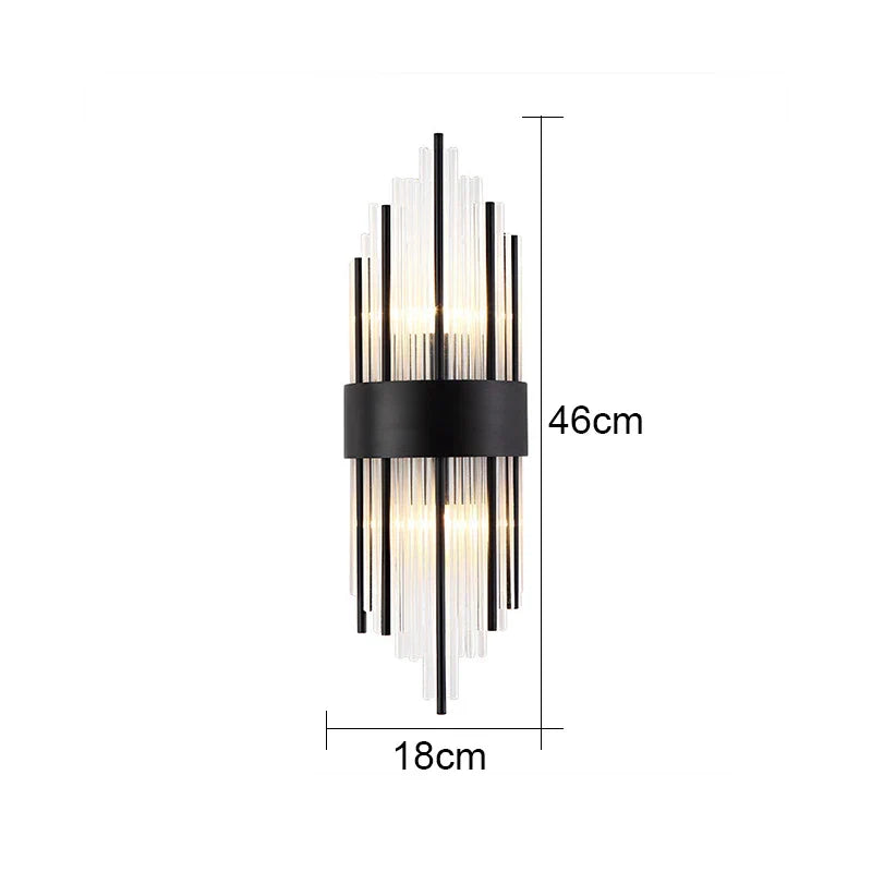 Luxury Crystal Wall Lamp for Modern Living Room and Bedroom LED Lighting