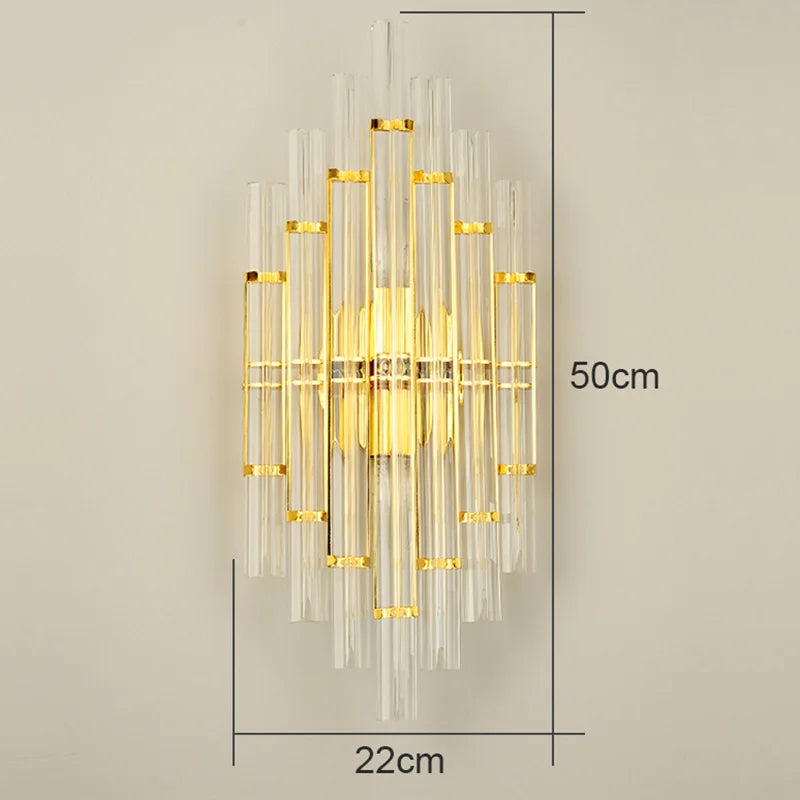 Crystal Wall Lamp: Elegant Lighting for Living Room, Bedroom, and Staircase
