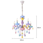 Rainbow Crystal Chandelier for Bedroom & Children's Room