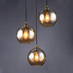 Glass Ball Pendant Light - Modern Nordic LED Hanging Fixture for Dining and Kitchen