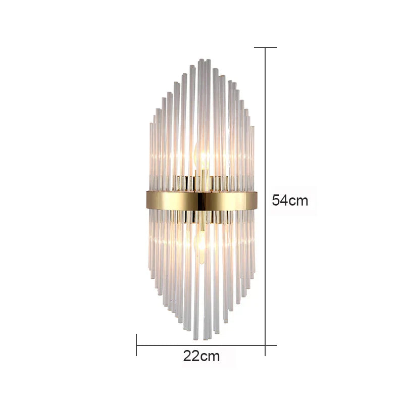 Glass Rod Crystal Wall Lamp: Modern Nordic Light Luxury for Bedroom, Living Room