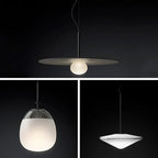 Glass Flying Saucer Chandelier - LED Hardware Pendant Lighting for Living Room