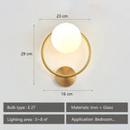 Nordic Luxury Wall Lamp Black Brass LED Indoor Stairs Corridor Light