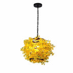 Nordic Spiral Winter Jasmine Chandelier Wrought Iron Pendant Lamp for Home Improvement