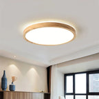 Nordic Wood Ceiling Light Ultra-thin LED Modern Bedroom Lamp