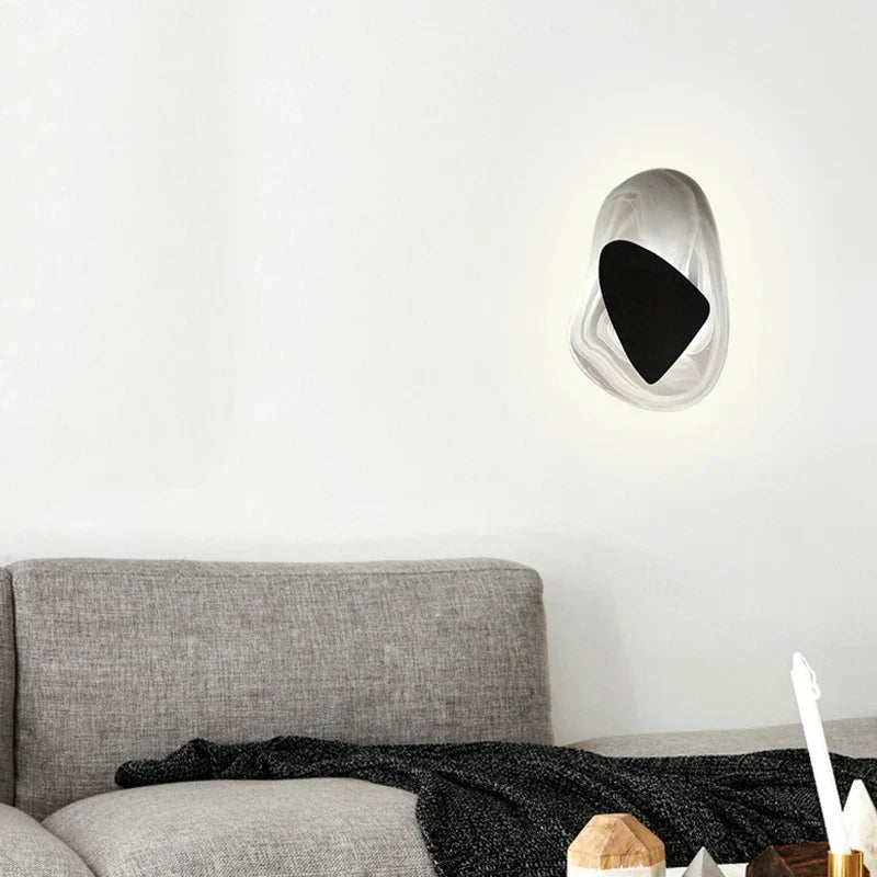 Marble Shell Wall Lamp, Nordic Modern Design for Living Room Bedroom Aisle.