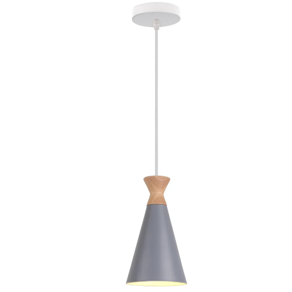 Vintage Modern Wood Pendant Lamp | Nordic Industrial LED Hanging Light