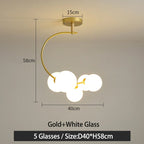 MDWELL G9 Pendant Light: Black/Gold Nordic Style Kitchen & Bedroom Hanging Lamp