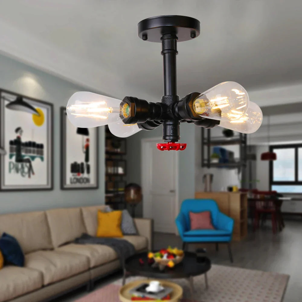 Industrial Water Pipe LED Wall Lamp for Home Decor