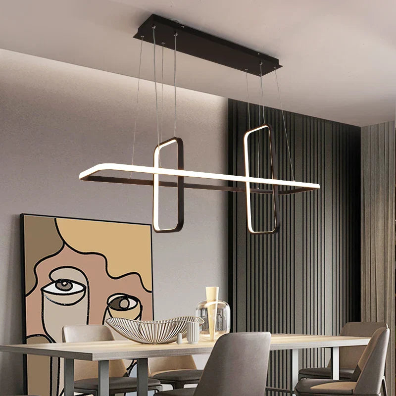 Matte Black/White/Gold Nordic Modern LED Pendant Lights for Dining Living Room