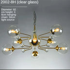 Modern Glass Ball LED Chandelier | Luxury Indoor Hanging Lamps for Living Room
