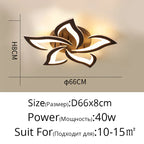 Remoteled Ceiling Chandelier: Modern Art Deco Lighting Fixtures for Living, Dining, Bedroom