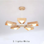 Windmill Wooden Chandelier - LED Loft Industrial Lighting for Home Decor