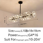 Dandelion Flower Chandelier: Modern LED Living Room Bedroom Indoor Decor Bouquet Lamps