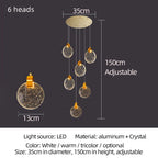 Attic Crystal Chandelier for Living Room Dining Room Stair Lamp