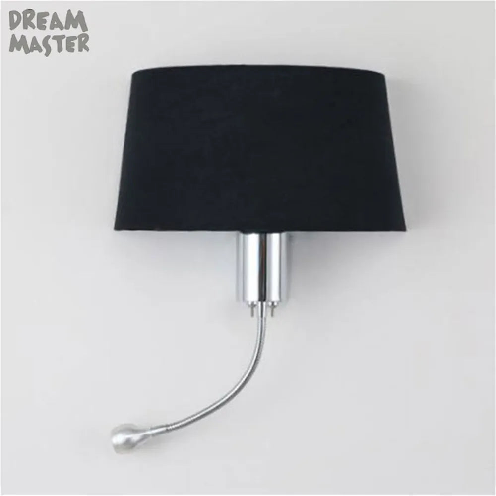LED Industrial Gooseneck Wall Sconce for Bedroom Reading and Hotel